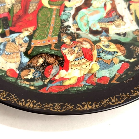 Vintage Russian Legends 1989 Plate Titled "The Golden Cockerel" by Tianex - Picture 5 of 9